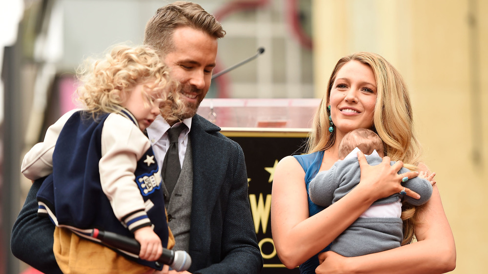 Ryan Reynolds and Blake Lively with their kids