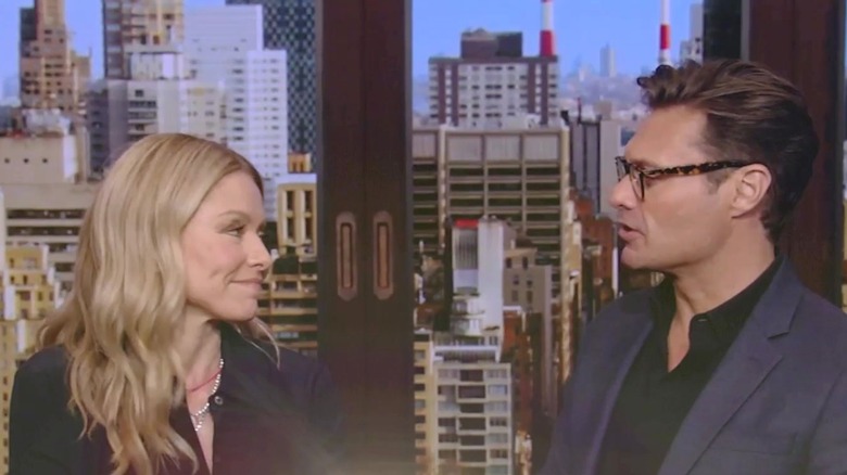 Kelly Ripa and Ryan Seacrest gaze at each other