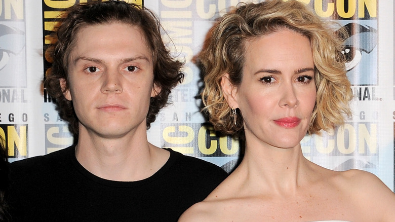 Evan Peters and Sarah Paulson at Comic Con