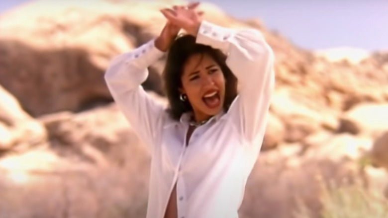 Selena Quintanilla in a music video