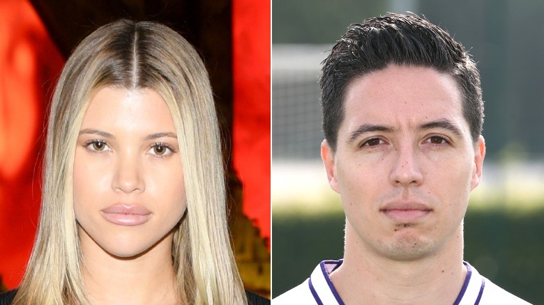 Samir Nasri and Sofia Richie pose 