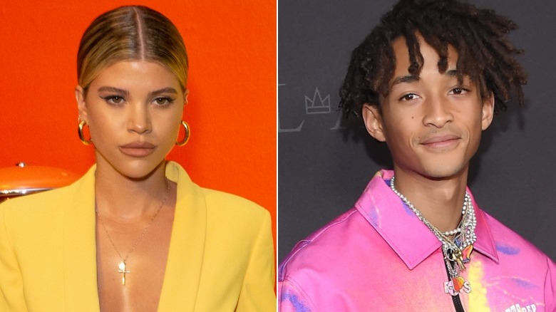 Sofia Richie in yellow blazer and Jaden Smith in pink jacket