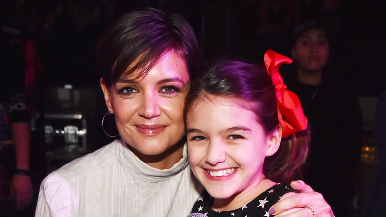 Katie Holmes and Suri Cruise smiling