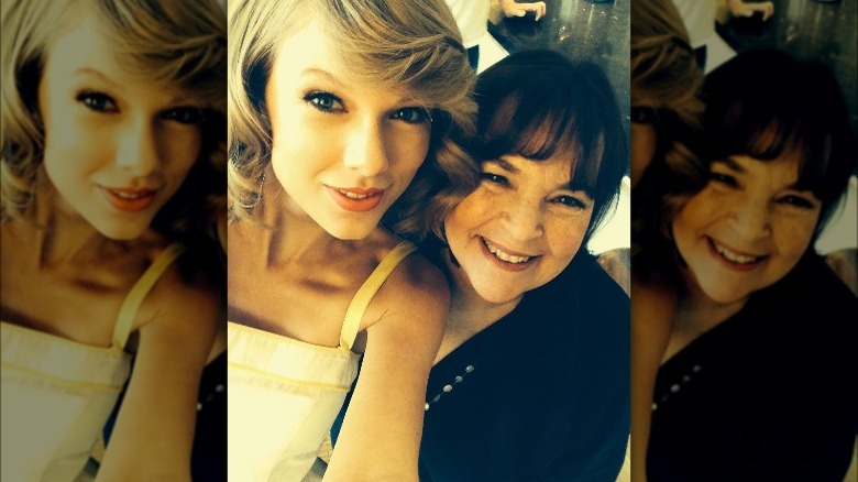 Taylor Swift taking a selfie with Ina Garten