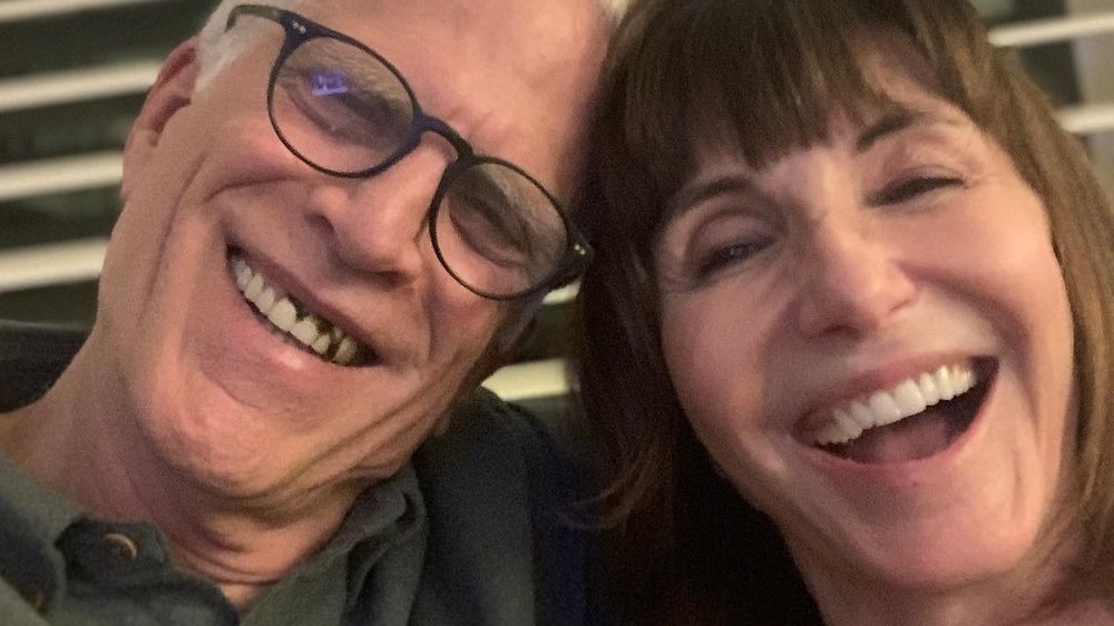 Ted Danson and Mary Steenburgen smiling in a selfie on Instagram