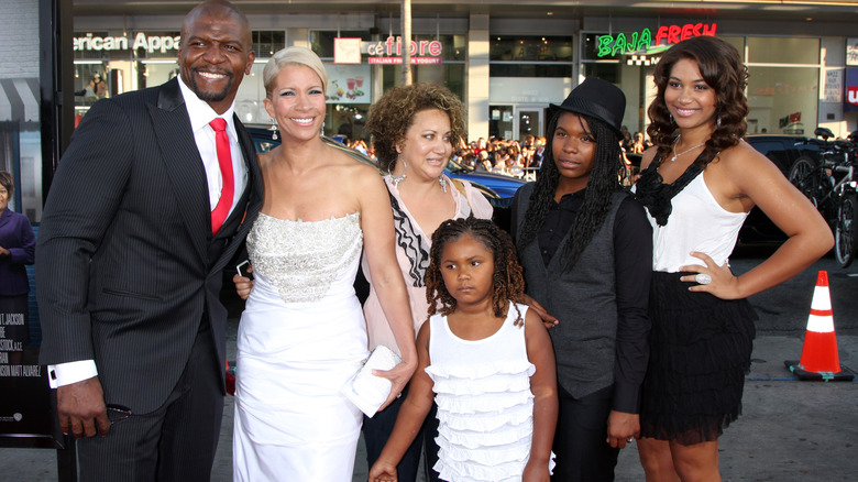 Terry Cruise posing with his family