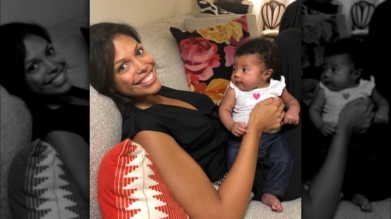 Karla Mosley holding her daughter