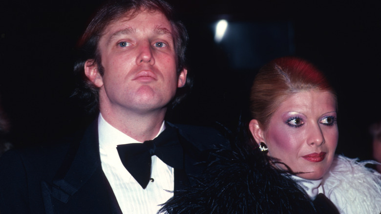 Donald, Ivana Trump frown