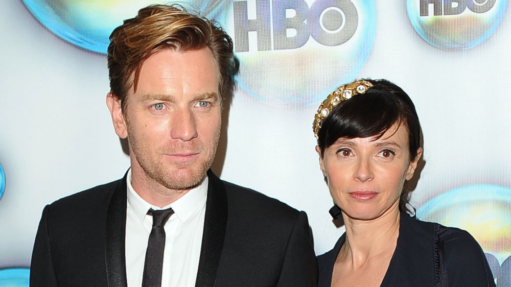 Ewan McGregor and Eve Mavrakis at a Golden Globes after party in 2012