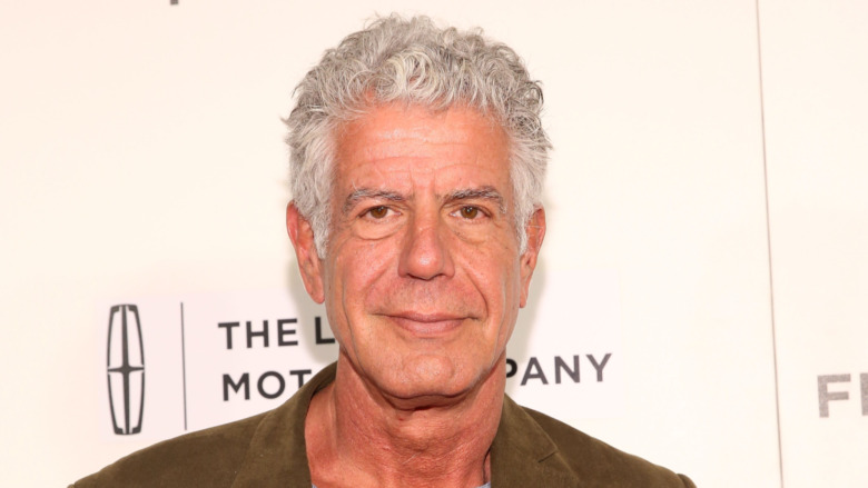 Anthony Bourdain looking at camera