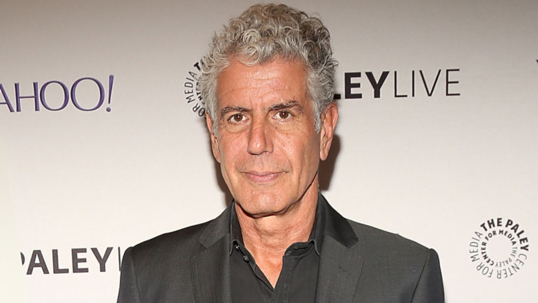 Anthony Bourdain looking at camera