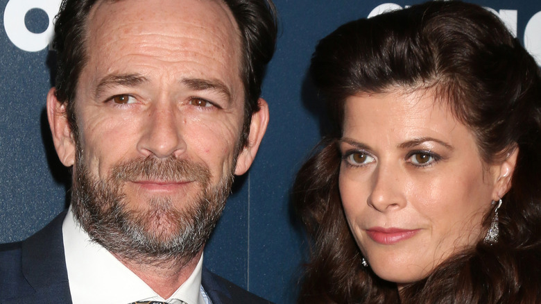 Luke Perry and Madison Bauer at a GLAAD event