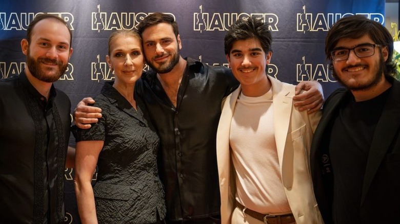 Céline Dion sons Stjepan Hauser backstage