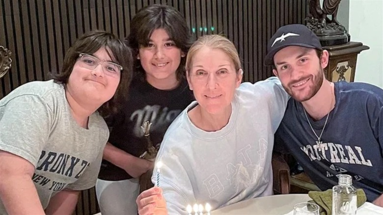 Céline Dion three sons smiling