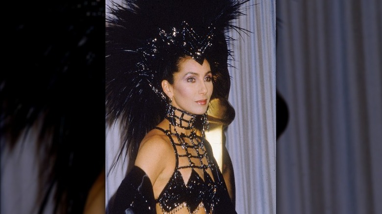 Cher in her 1986 Oscars headdress