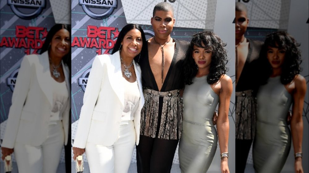 Cookie, EJ and Elisa Johnson posing together at BET Awards