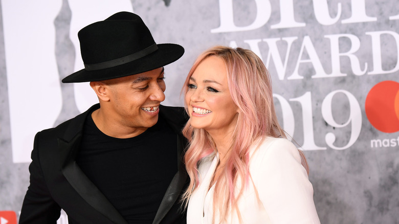 Jade Jones and Emma Bunton smiling