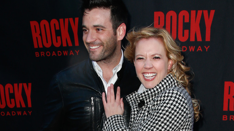 Colin Donnell and Patti Murin at a premiere