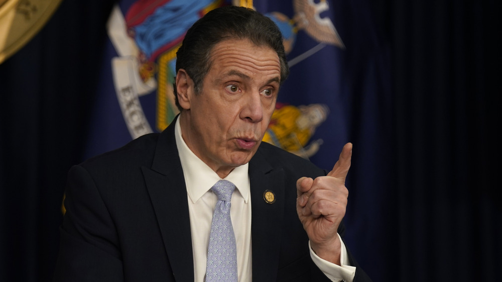 Andrew Cuomo pointing a finger