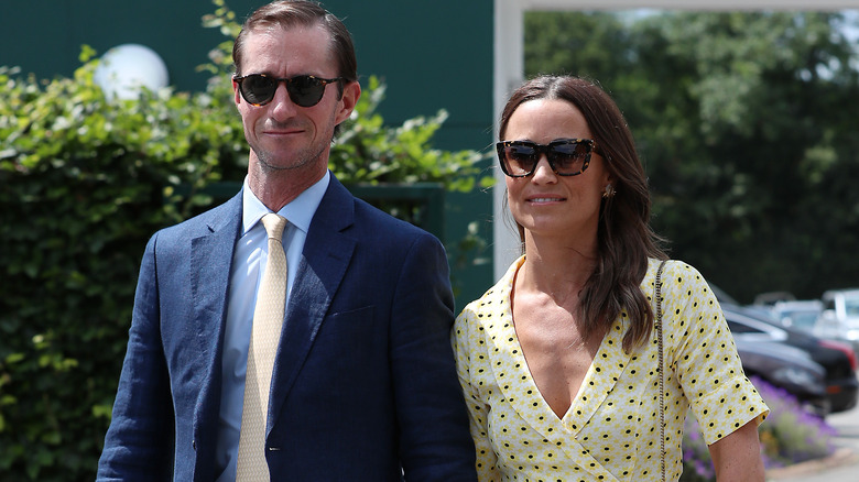 Pippa Middleton and James Matthews walking tpgether