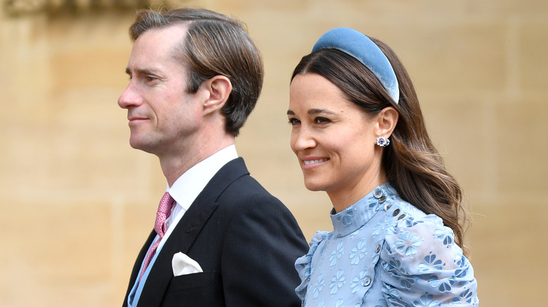 Pippa Middleton and James Matthews smiling