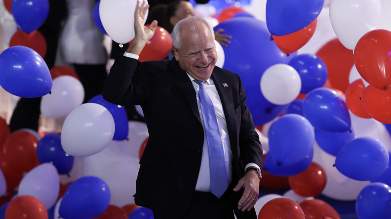 Tim Walz with balloons