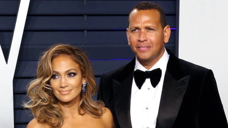 Jennifer Lopez and Alex Rodriguez posing