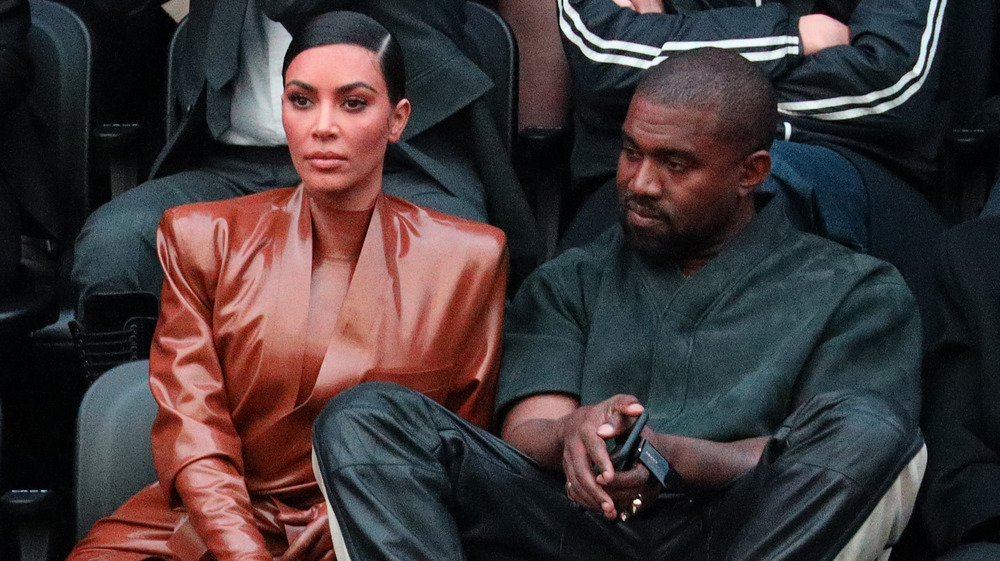 Kim Kardashian, Kanye West seated side by side