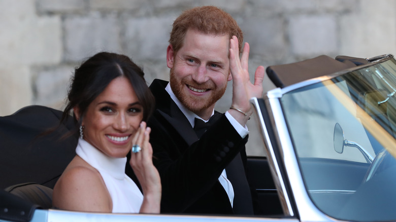 Meghan Markle and Prince Harry after their 2018 wedding