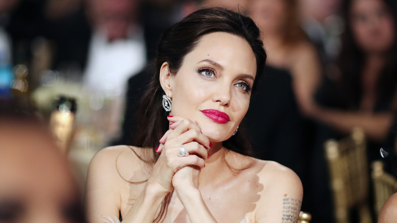 Angelina Jolie looking on in 2018.