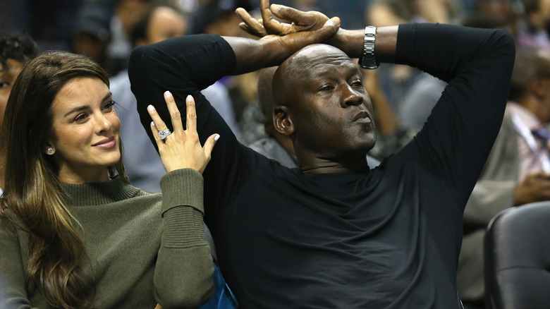  Yvette Prieto and Michael Jordan at a game