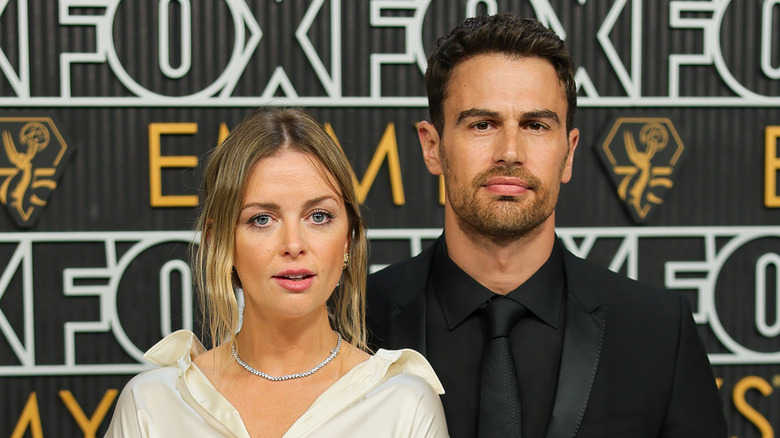 Theo James and Ruth Kearney pose