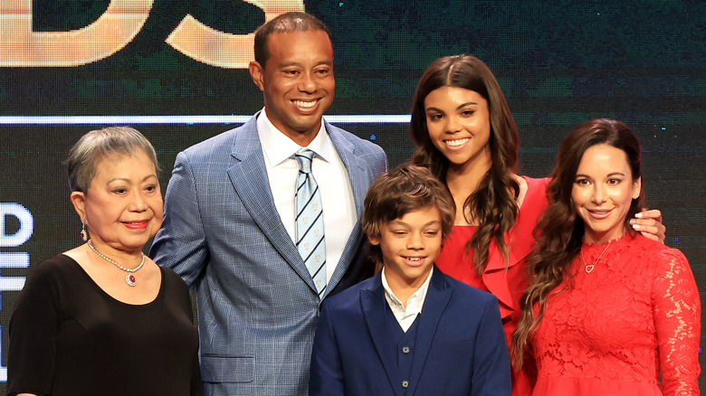 Tiger Woods with family