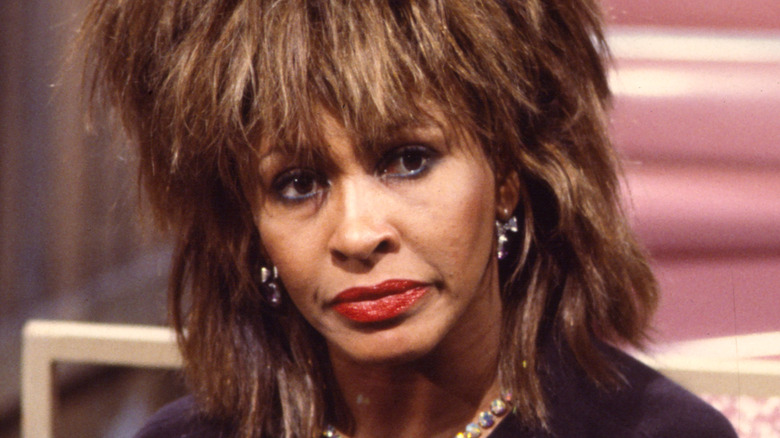 Tina Turner not smiling