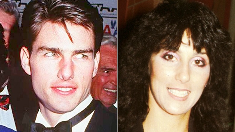 Tom Cruise, Cher, split, both smiling