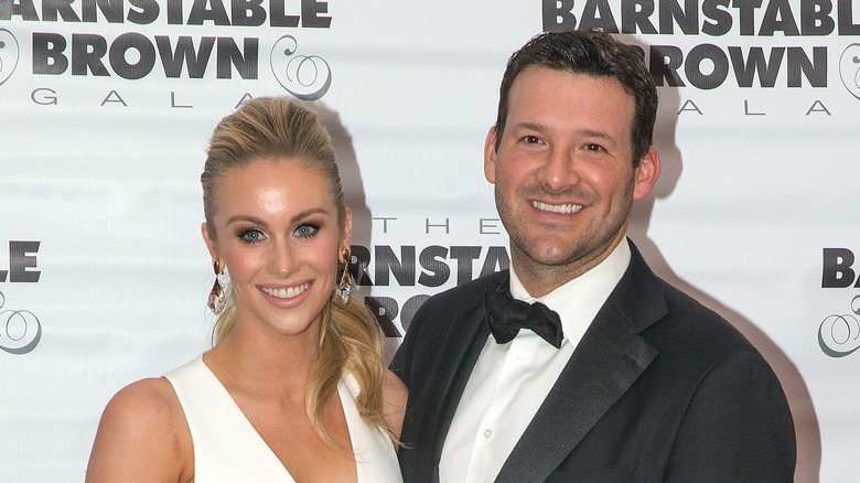 Candice and Tony Romo at an event