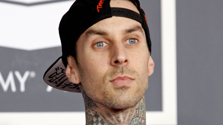 Travis Barker on the red carpet