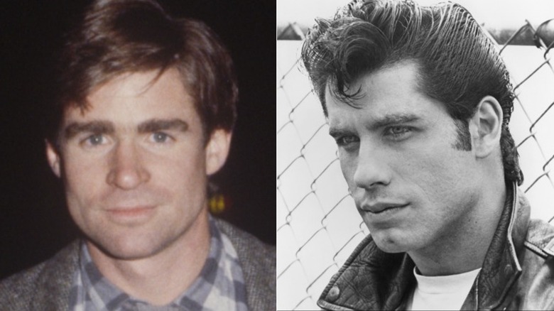 Young Treat Williams posing, John Travolta with "Grease" quiff