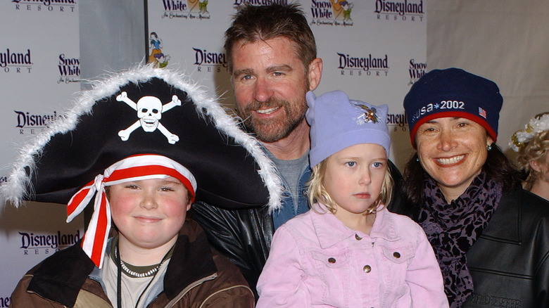 Treat Williams with his wife, daughter, and son