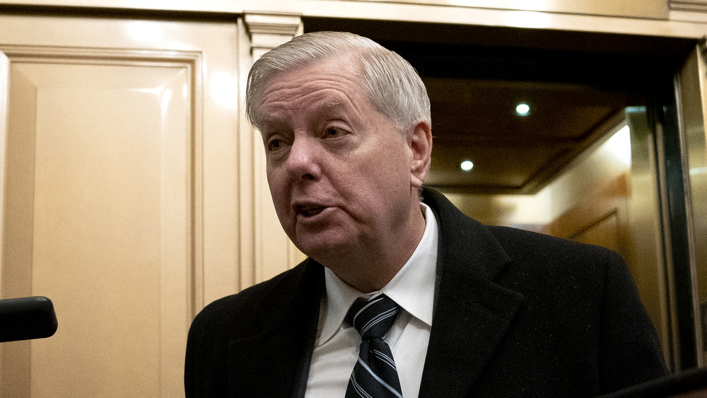 Lindsey Graham speaking to reporters