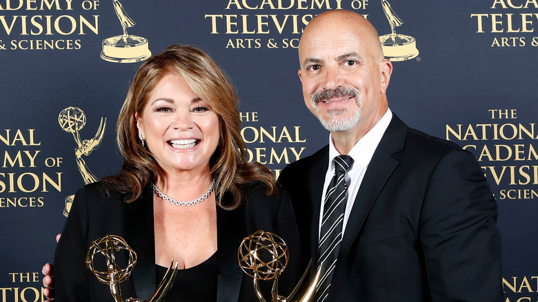 Valerie Bertinelli and Tom Vitale posing