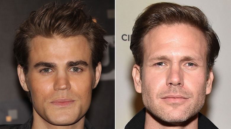 Paul Wesley and Matthew Davis posing for a picture