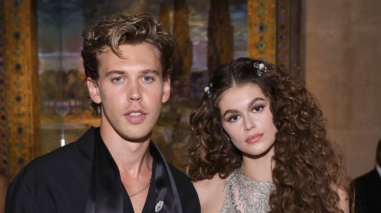 Austin Butler and Kaia Gerber posing together