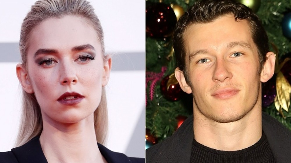 Side by side photo of Callum Turner and Vanessa Kirby