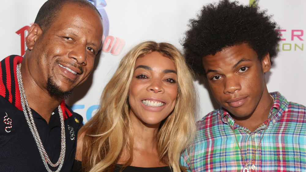 Kevin Hunter, Wendy Williams, and Kevin Hunter Jr. all posing together