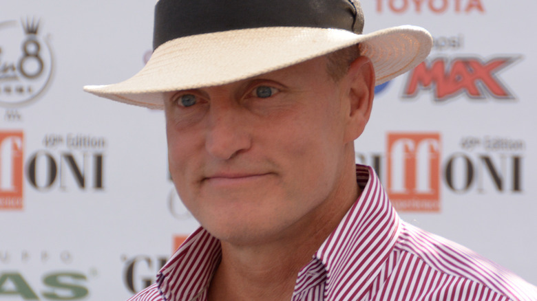 Woody Harrelson smiles