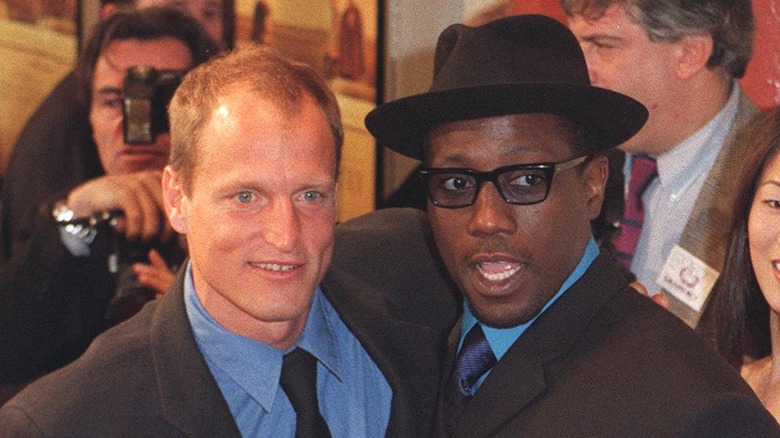 Woody Harrelson and Wesley Snipes posing