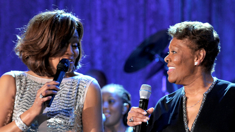 Whitney Houston singing with Dionne Warwick