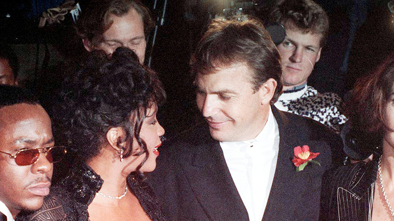 Whitney Houston and Kevin Costner