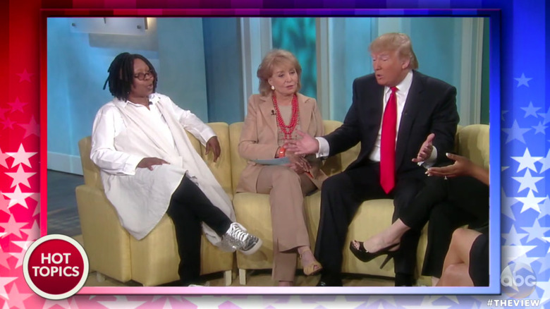 Donald Trump arguing with Whoopi Goldberg